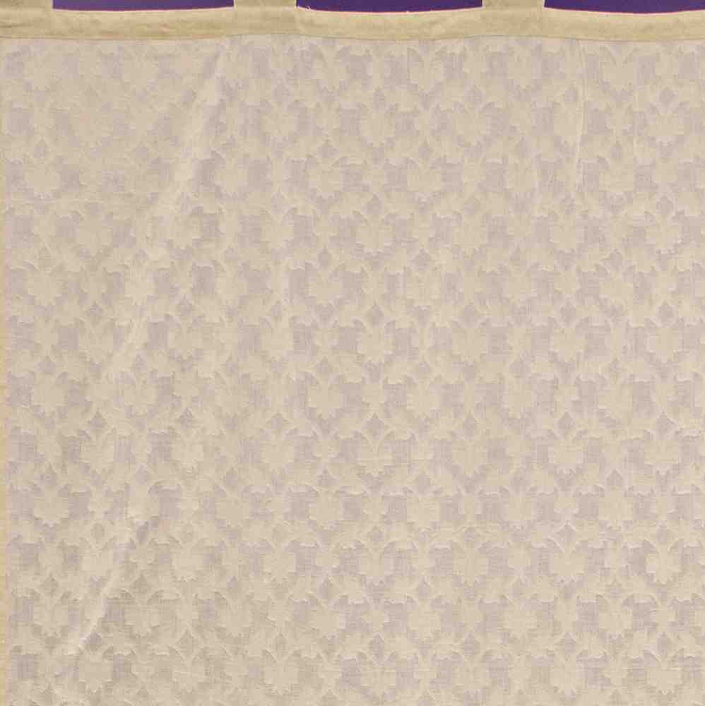 Linen Luxury Textured Weave Tab Top Sheer Curtains Cotton Off-White 44x88 in - Sweet Us