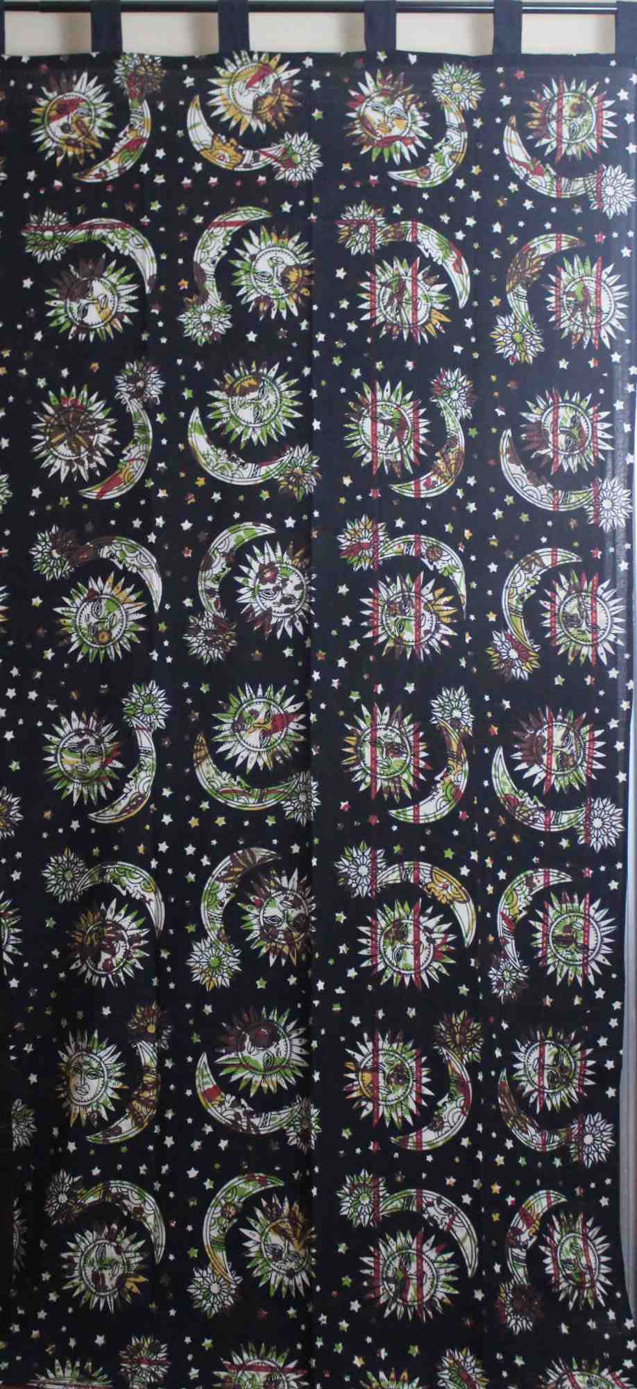 Handmade Celestial Print Mandala 100% Cotton Curtain Drape Panel 44x88 inches - Sweet Us