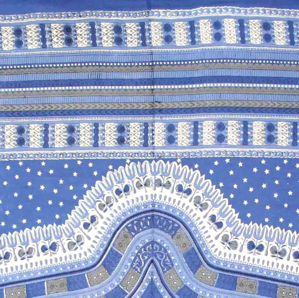 Handmade 100% Cotton Dashiki Tapestry Tablecloth Bedspread Coverlet Twin Blue - Sweet Us