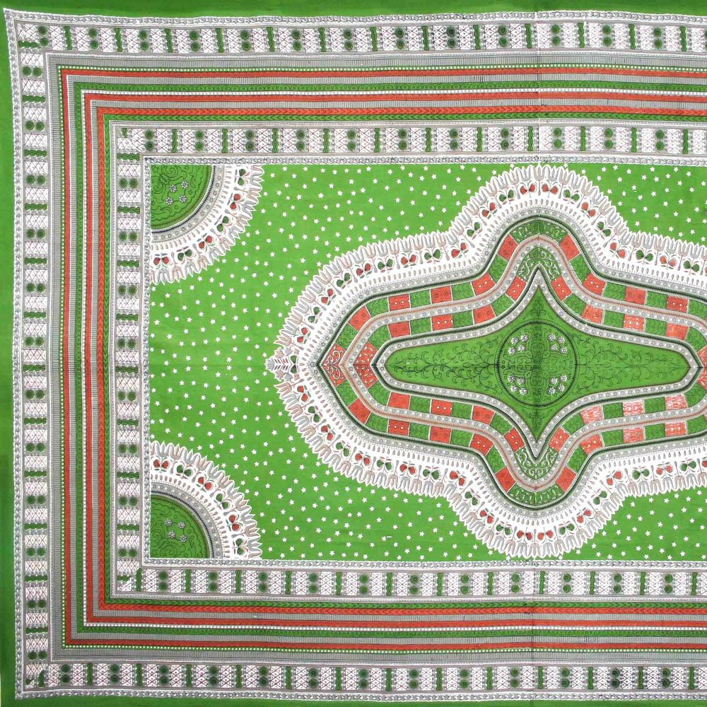 Handmade 100% Cotton Dashiki Tapestry Tablecloth Bedspread Coverlet Full Green - Sweet Us