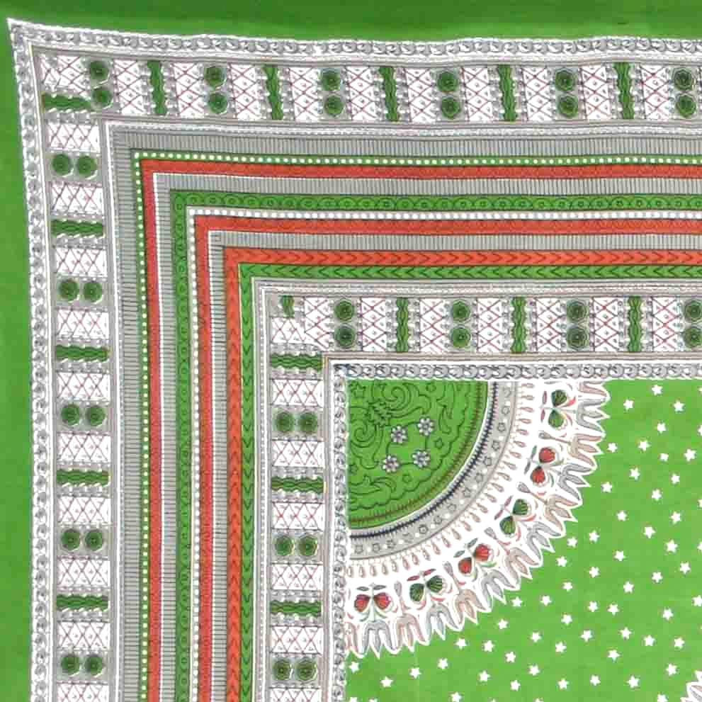 Handmade 100% Cotton Dashiki Tapestry Tablecloth Bedspread Coverlet Twin Green - Sweet Us