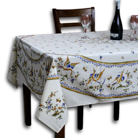 Wipeable Tablecloth Round & Rectangle Spillproof French Acrylic Coated Moustiers - Sweet Us