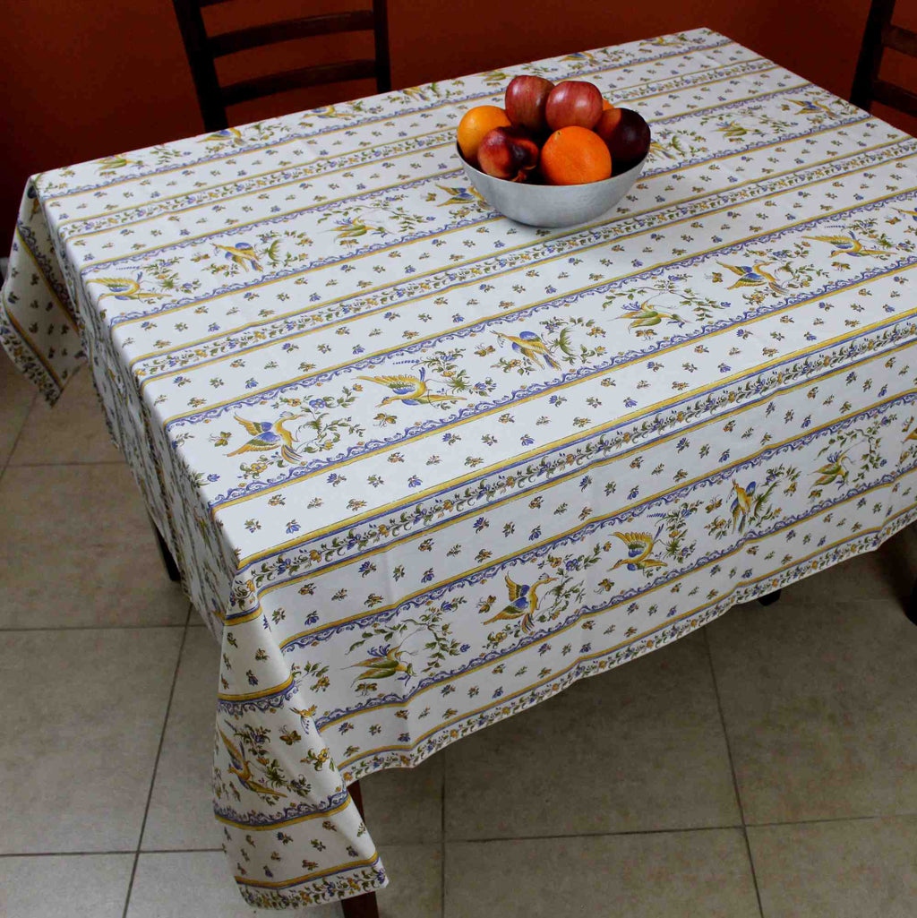 Wipeable Tablecloth Round & Rectangle Spillproof French Acrylic Coated Moustiers - Sweet Us