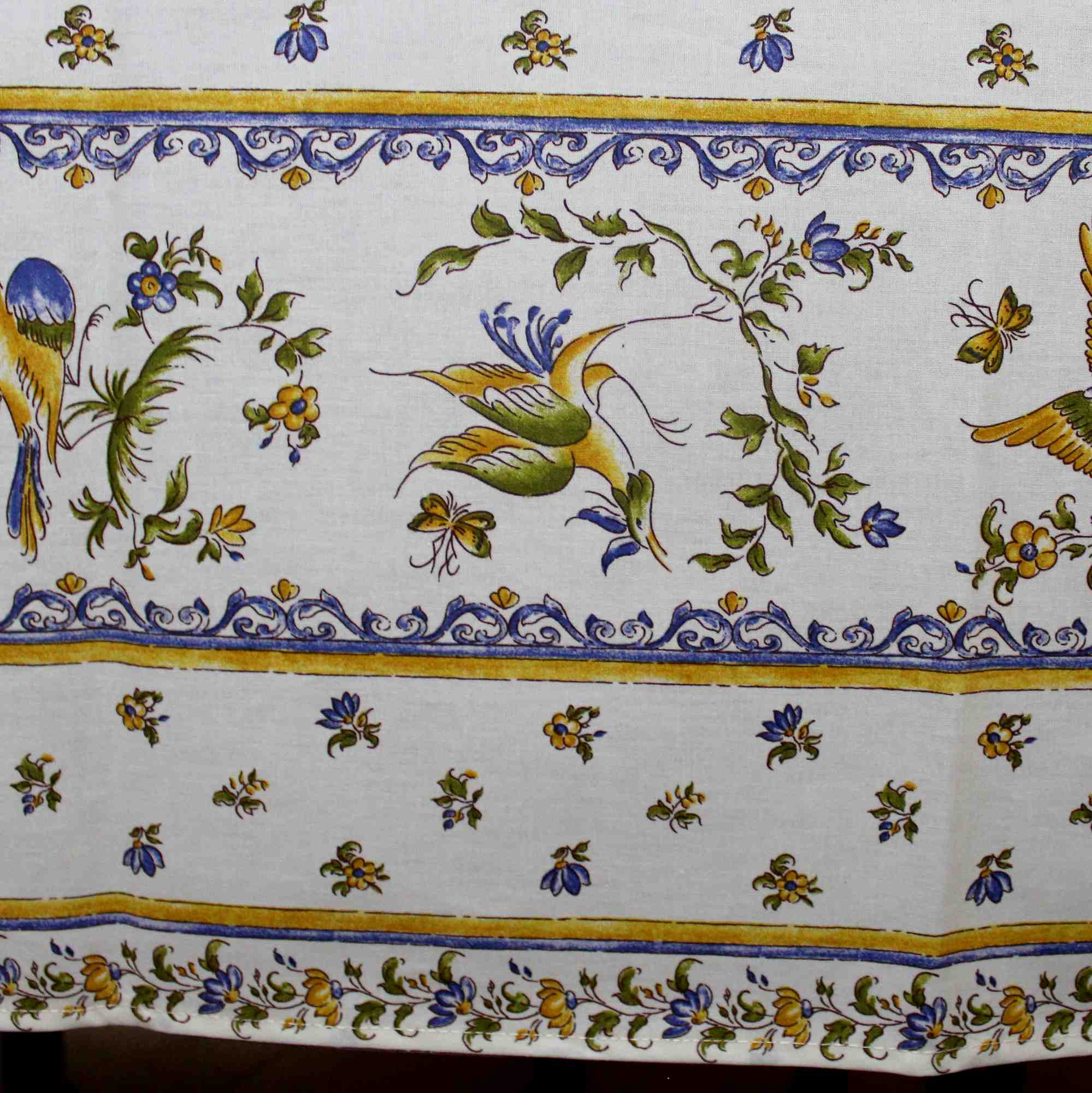 Wipeable Tablecloth Round & Rectangle Spillproof French Acrylic Coated Moustiers - Sweet Us