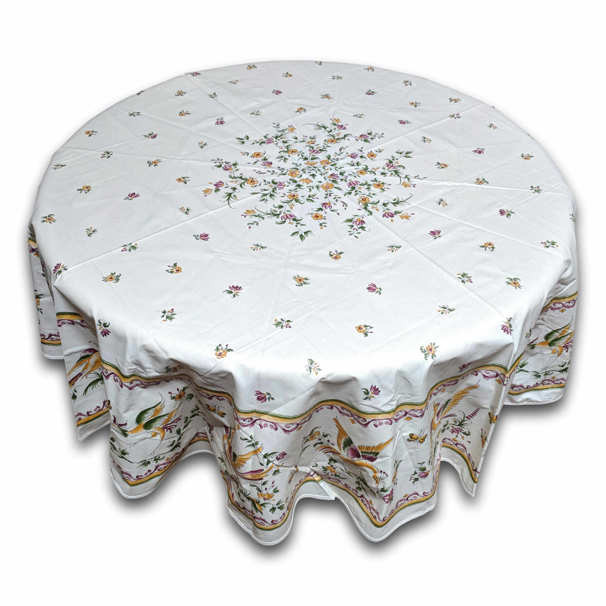 Wipeable Tablecloth Round & Rectangle Spillproof French Acrylic Coated Moustiers - Sweet Us
