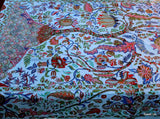 Cotton Floral Tree of Life Tablecloth Rectangle Blue Red Kitchen Dining Linen