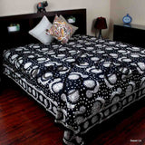 Cotton Celestial Tapestry Wall Hanging Sun Moon Star Bed Sheet Twin Black White - Sweet Us