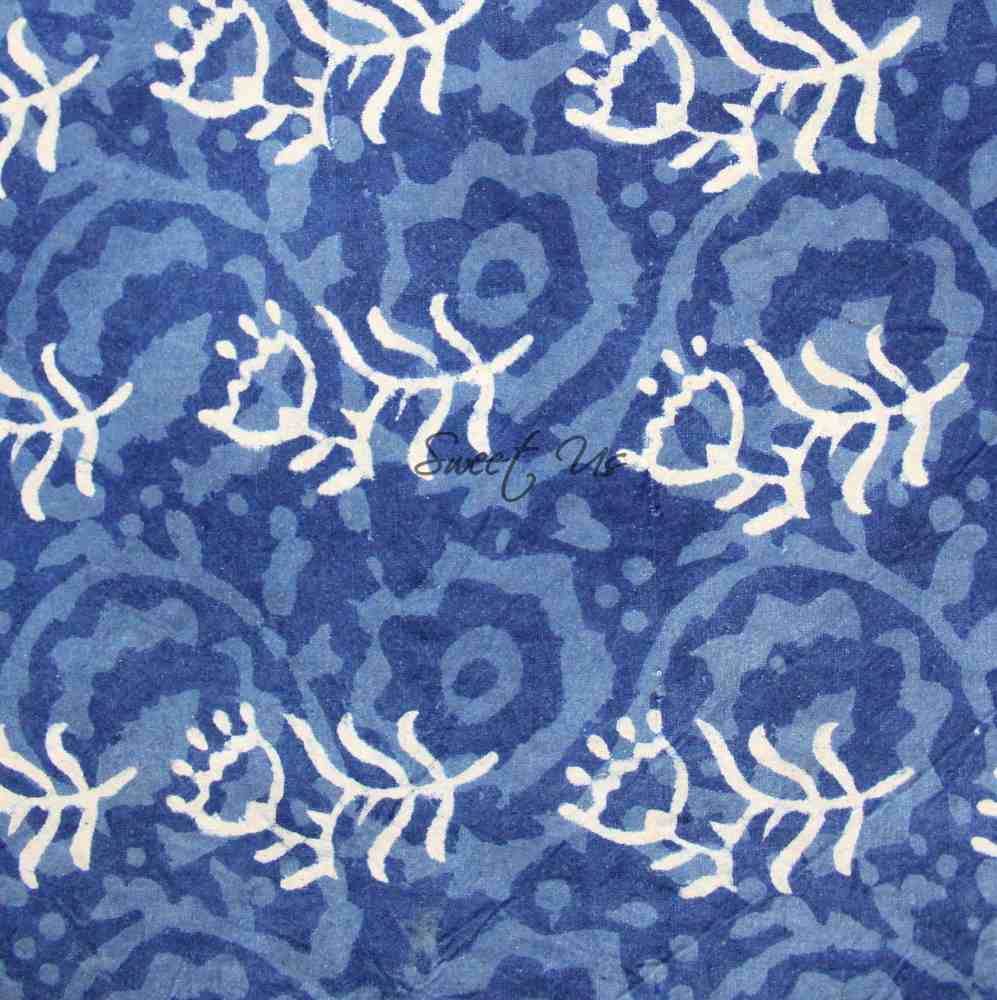 Chiara Block Print Tablecloth Rectangle, Table Linen Collection, Indigo Blue