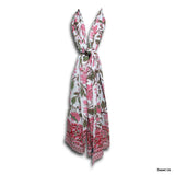 Fiorella Lightweight Soft Cotton Floral Scarf for Women, Delicate Pink