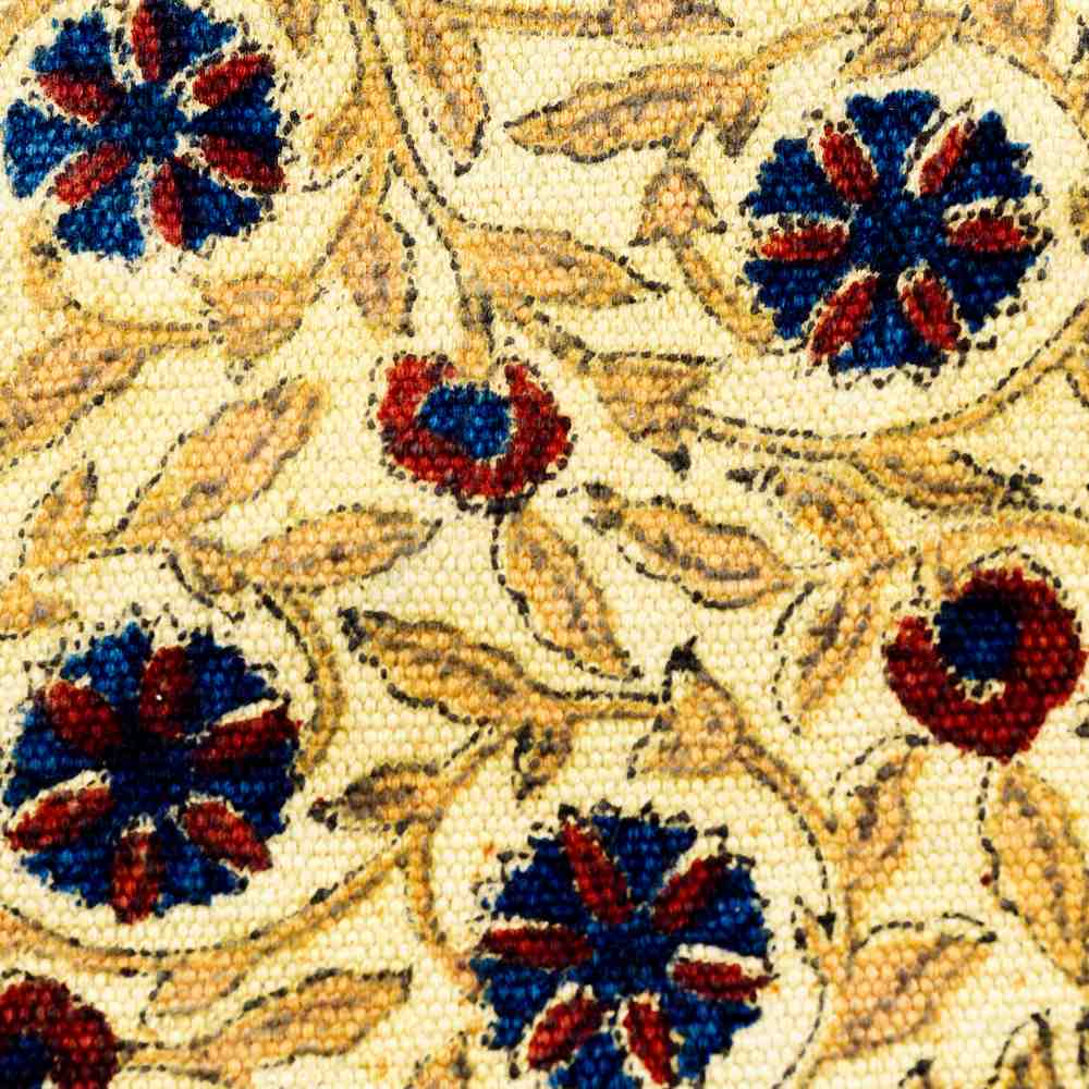 Hand Block Veggie Dye Bohemian Area Rugs Living Bedroom Dianthus Floral Rug - Sweet Us