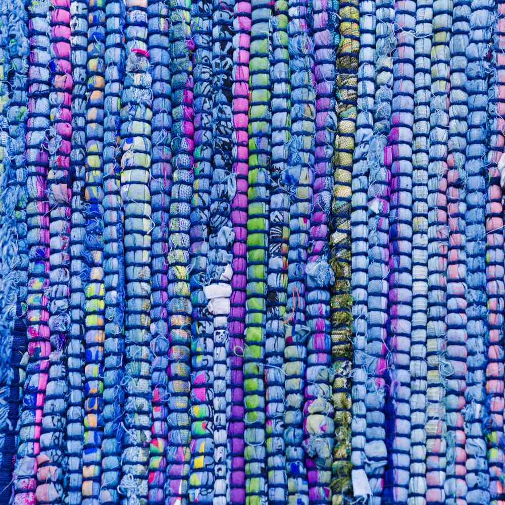 Handmade Bohemian Braid Area Rugs Recycled Striped Living Bedroom Carpet Rag Rug - Sweet Us