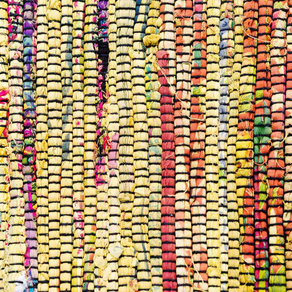 Handmade Bohemian Braid Area Rugs Recycled Striped Living Bedroom Carpet Rag Rug - Sweet Us