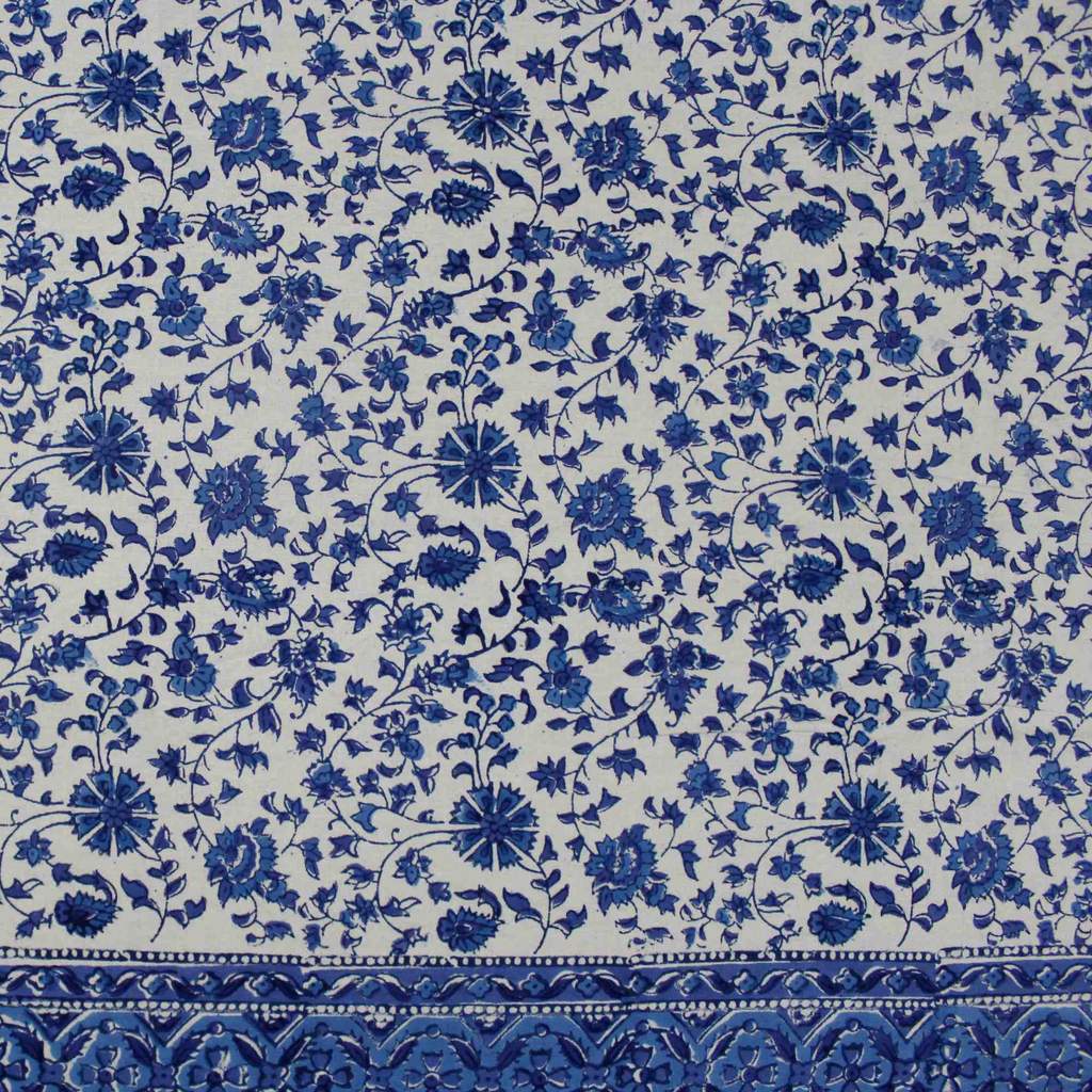 Cotton Rajasthan Block Print Tapestry Wall Hanging Tablecloth Spread Twin Full - Sweet Us