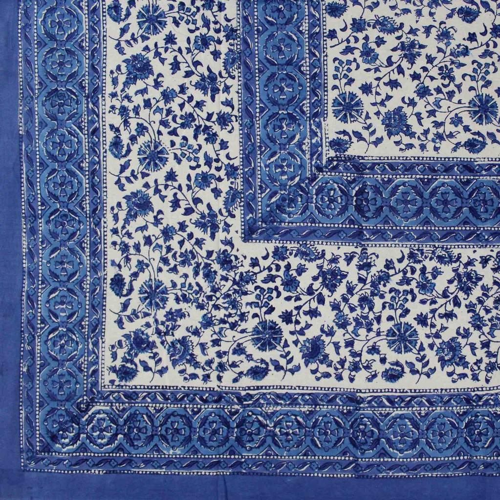 Cotton Rajasthan Block Print Tapestry Wall Hanging Tablecloth Spread Twin Full - Sweet Us