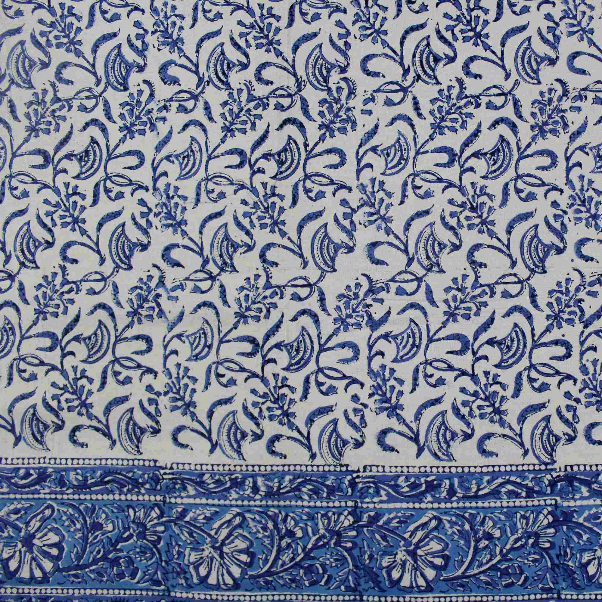 Handmade Cotton Rajasthan Block Print Tapestry Throw Tablecloth Coverlet Twin & Full - Sweet Us