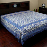 Handmade Cotton Rajasthan Block Print Tapestry Throw Tablecloth Coverlet Twin Full - Sweet Us