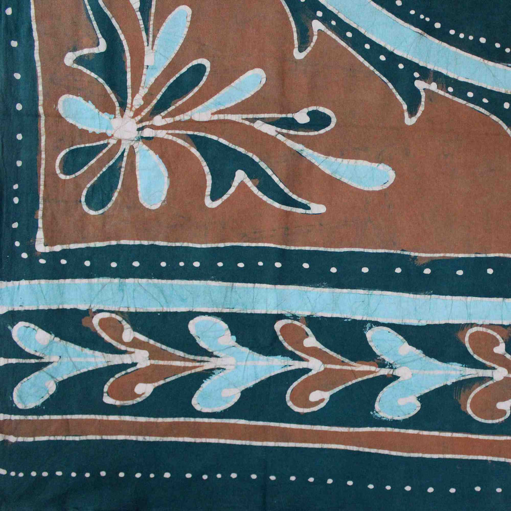 Batik Elephant Mandala Rectangular Tablecloth 60 x 90 inches Red Brown Handmade Cotton Table Linen - Sweet Us