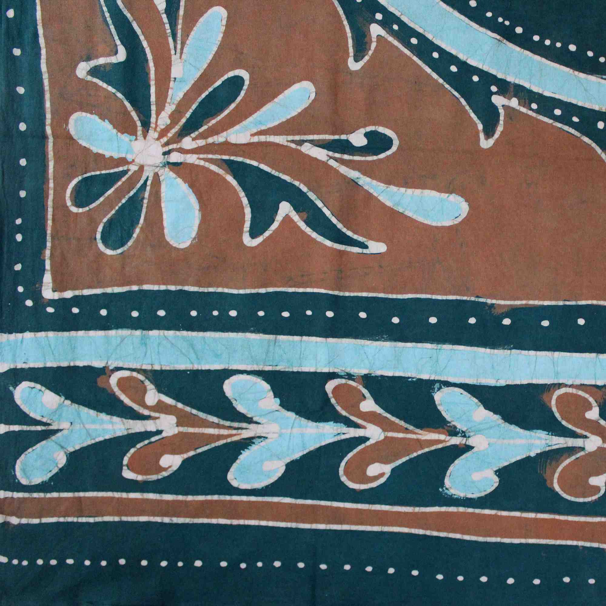 Batik Elephant Mandala Rectangular Tablecloth 60 x 90 inches Red Brown Handmade Cotton Table Linen - Sweet Us