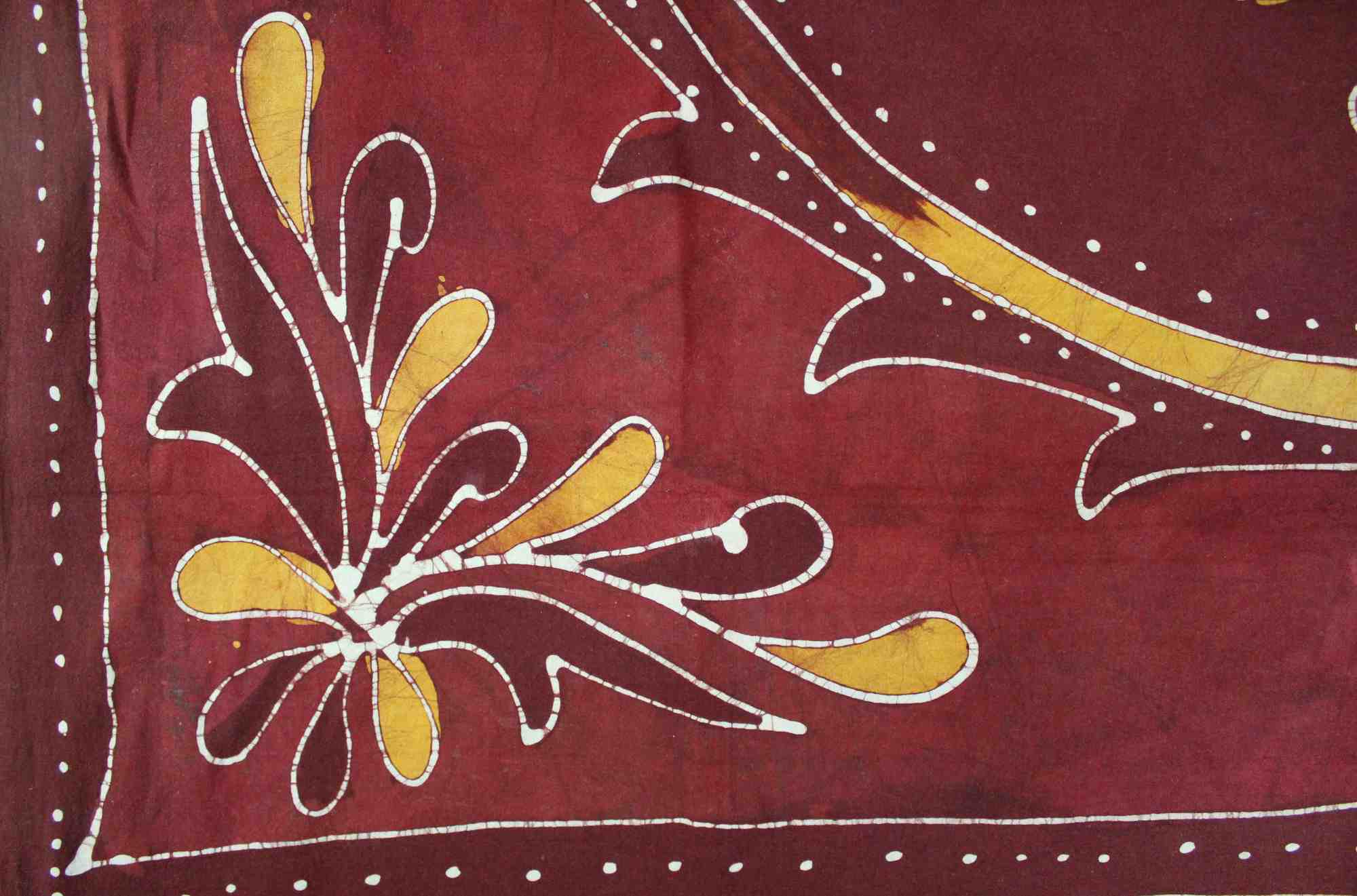 Batik Elephant Mandala Rectangular Tablecloth 60 x 90 inches Red Brown Handmade Cotton Table Linen - Sweet Us