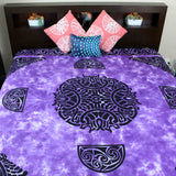 Celtic Flame Tapestry Cotton Spread Dorm Throw Beach Sheet Purple 88 x 104 inch - Sweet Us