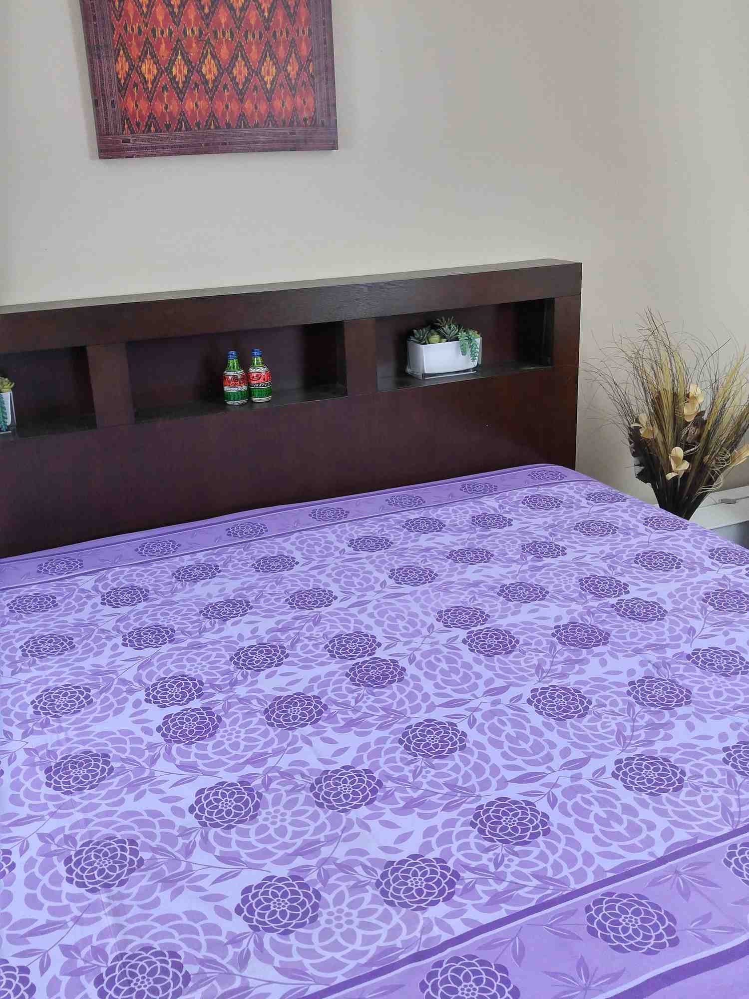 Cotton Floral Blossom Tapestry Tablecloth Spread Twin Queen Purple Teal Green - Sweet Us