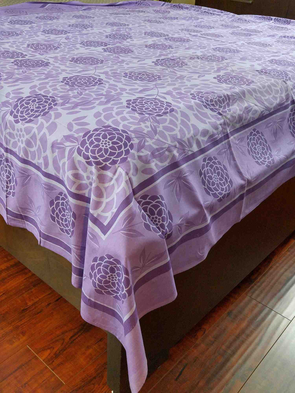 Cotton Floral Blossom Tapestry Tablecloth Spread Twin Queen Purple Teal Green - Sweet Us