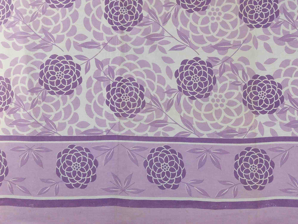 Cotton Floral Blossom Tapestry Tablecloth Spread Twin Queen Purple Teal Green - Sweet Us
