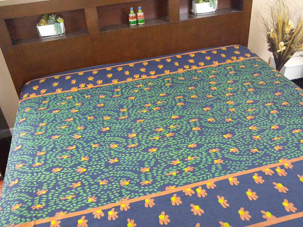 Willow Print Cotton Tapestry Tablecloth Coverlet Bedspread Beach Sheet Bed Sheet 70x106 inch Black - Sweet Us