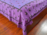 Willow Print Cotton Tapestry Tablecloth Coverlet Bedspread Beach Sheet Bed Sheet 70x106 inch Purple - Sweet Us