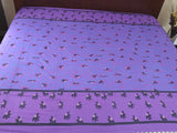 Willow Print Cotton Tapestry Tablecloth Coverlet Bedspread Beach Sheet Bed Sheet 70x106 inch Purple - Sweet Us