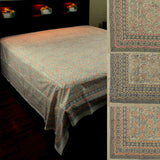 Block Print Tapestry Wall Hang Cotton Floral Tablecloth Bedspread Blue Pink Full - Sweet Us