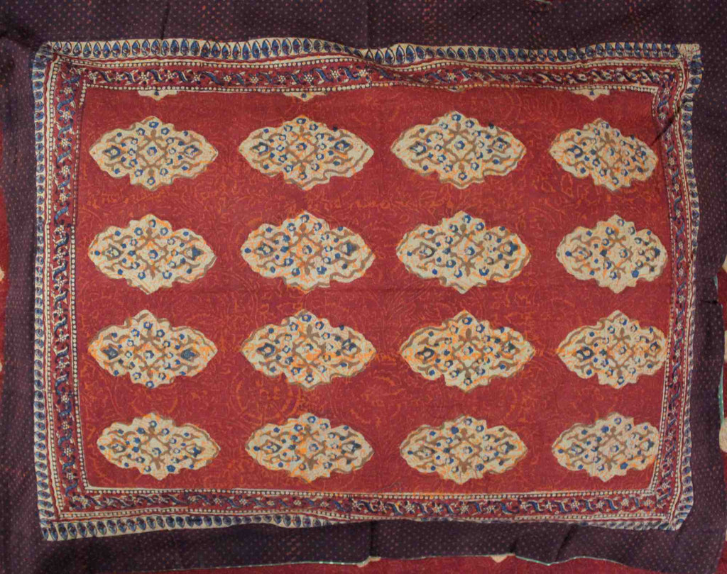 Reversible Duvet Cover Kensington Rust Brown Cotton Full Queen King Pillow Sham - Sweet Us