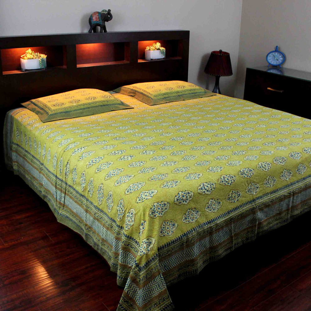 Reversible Duvet Cover Kensington Rust Brown Cotton Full Queen King Pillow Sham - Sweet Us