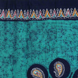 Cotton Multi Batik Floral Mandala Block Print Curtain Drape Blue Green 47x85 - Sweet Us