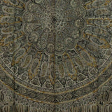 Cotton Mandala Floral Block Print Veggie Dye Curtain Panel 46x84 Olive Green - Sweet Us