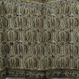 Cotton Mandala Floral Block Print Veggie Dye Curtain Panel 46x84 Olive Green - Sweet Us