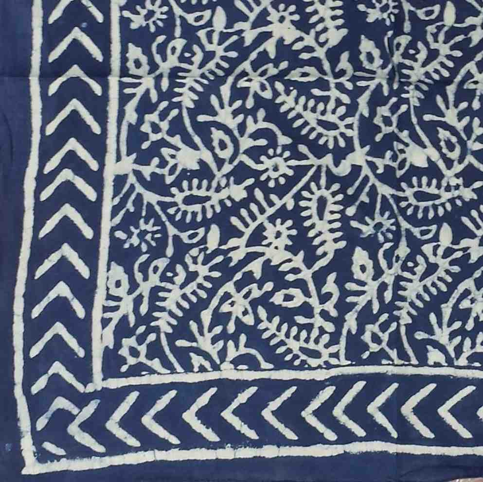 Large Cotton Block Print Dabu Summer Scarf for Women Lightweight Soft Sheer - Sweet Us