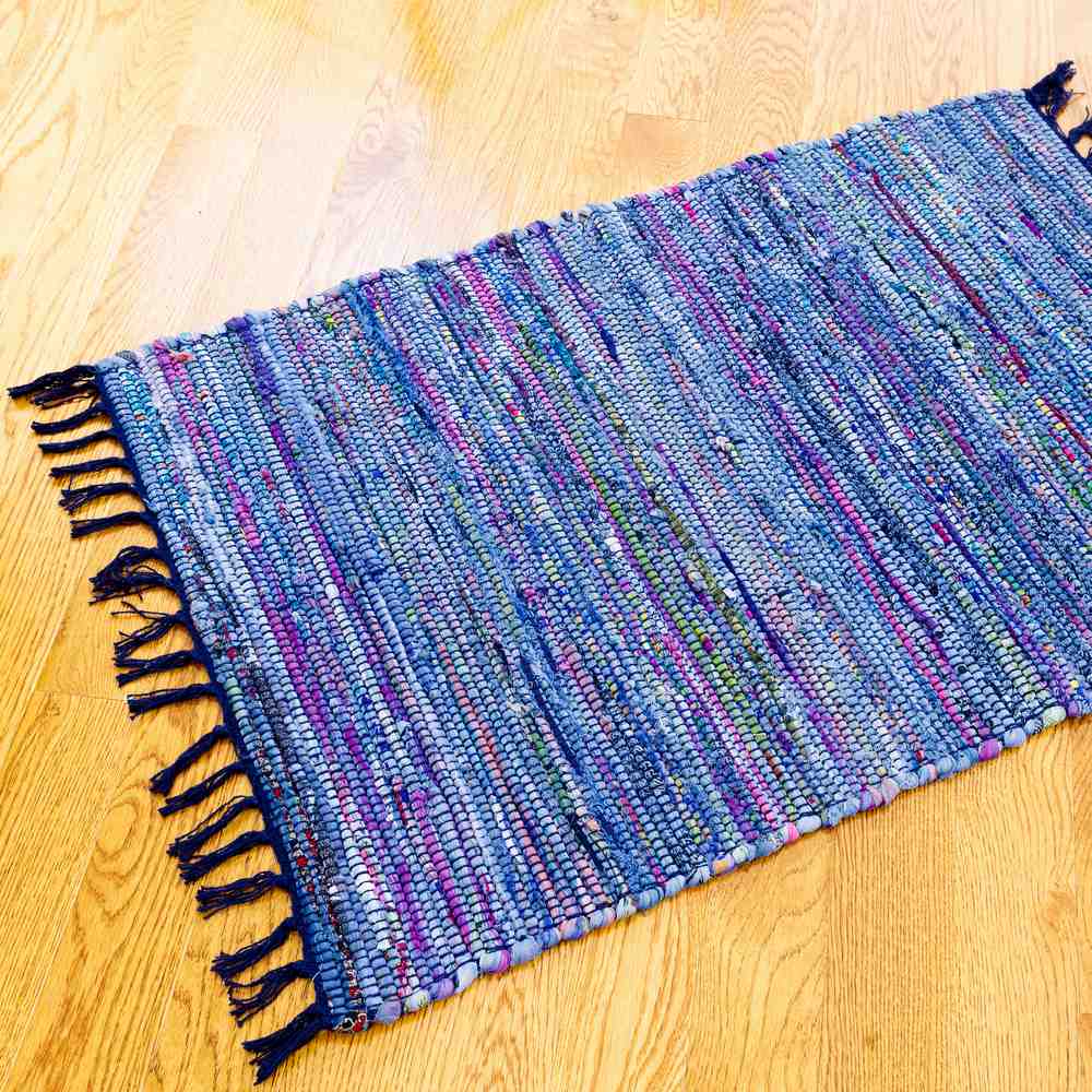 Handmade Bohemian Braid Area Rugs Recycled Striped Living Bedroom Carpet Rag Rug - Sweet Us