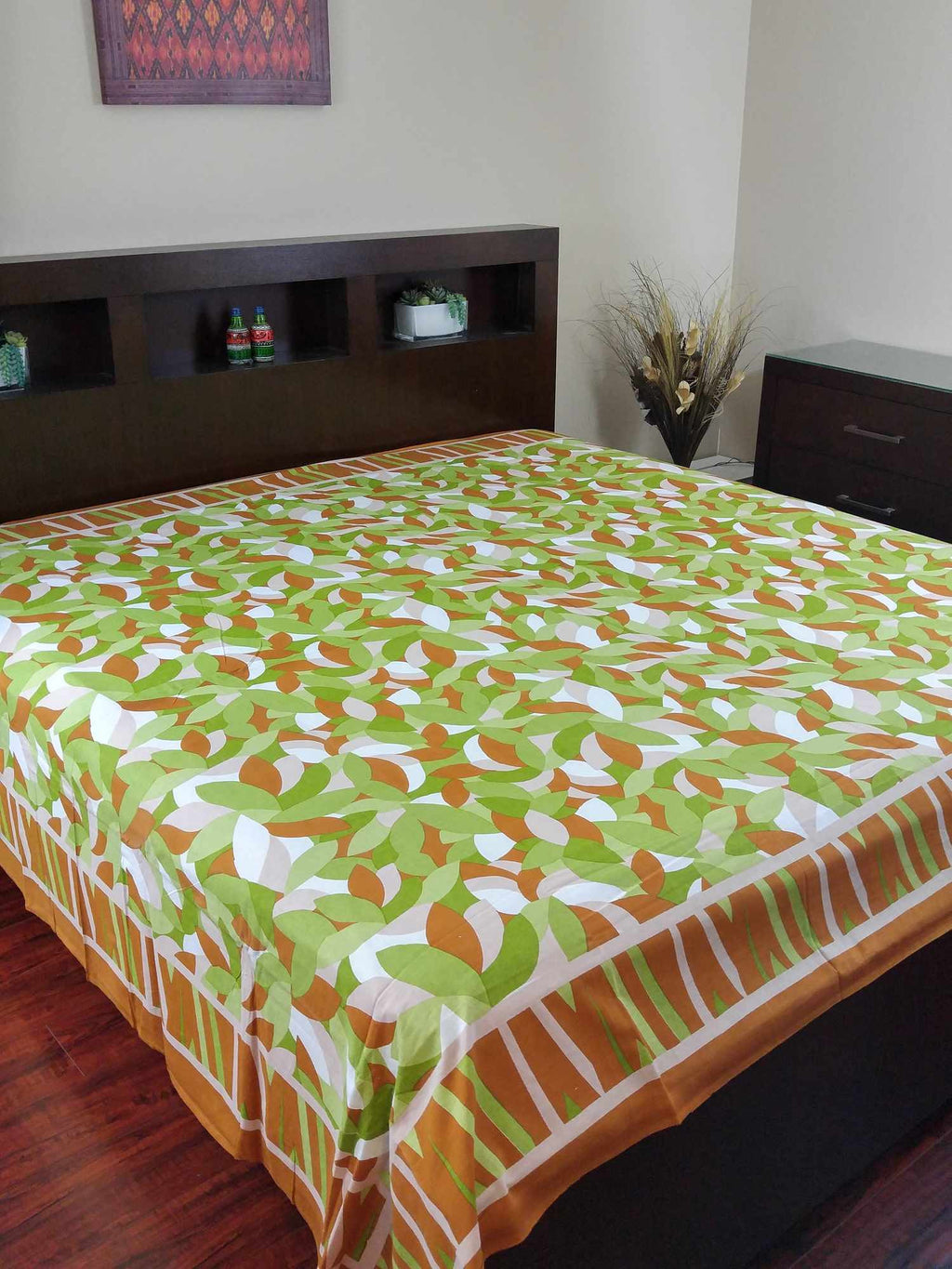 Handmade Cotton Petal Cluster Leaves Spread Tablecloth Tapestry Coverlet 70x104 - Sweet Us