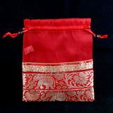 6 pcs Luxurious Wedding Gift Pouches Party Favor Organza Gift Bag Jewelry Bag