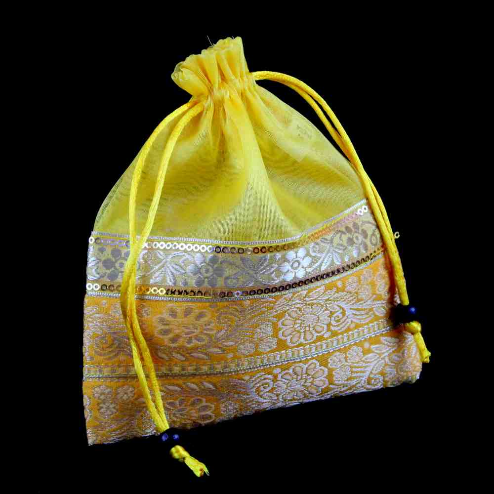 6 pcs Luxurious Wedding Gift Pouches Party Favor Organza Gift Bag Jewelry Bag