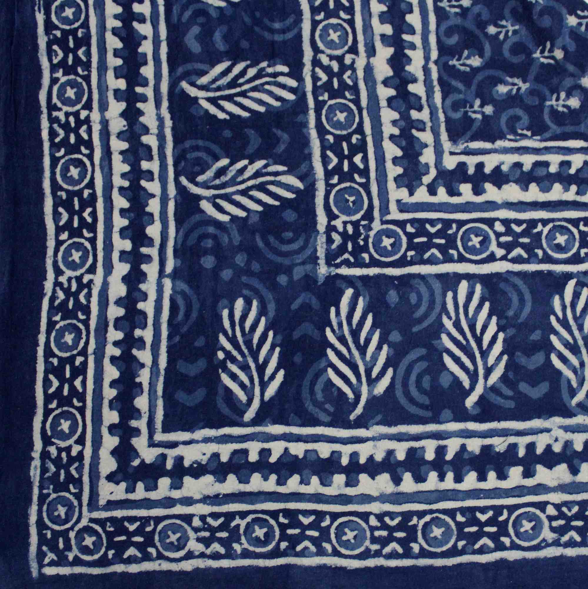 Reversible Duvet Cover Block Print Cotton Floral Indigo Dabu Full Queen - Sweet Us