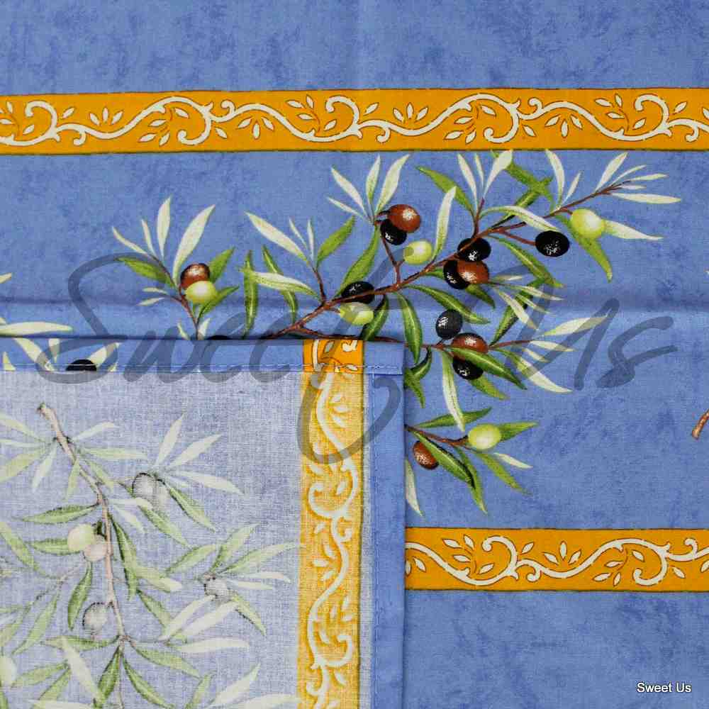 Wipeable Tablecloth Rectangle Spillproof French Acrylic Coated Clos De Oliviers