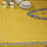 Wipeable Tablecloth Rectangle French Provencal Acrylic Coated Cotton Lavender