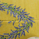 Wipeable Tablecloth Rectangle French Provencal Acrylic Coated Cotton Lavender