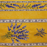 Wipeable Tablecloth French Provencal Acrylic Coated Cotton Lavender Yellow