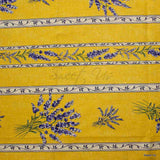 Wipeable Tablecloth French Provencal Acrylic Coated Cotton Lavender Yellow