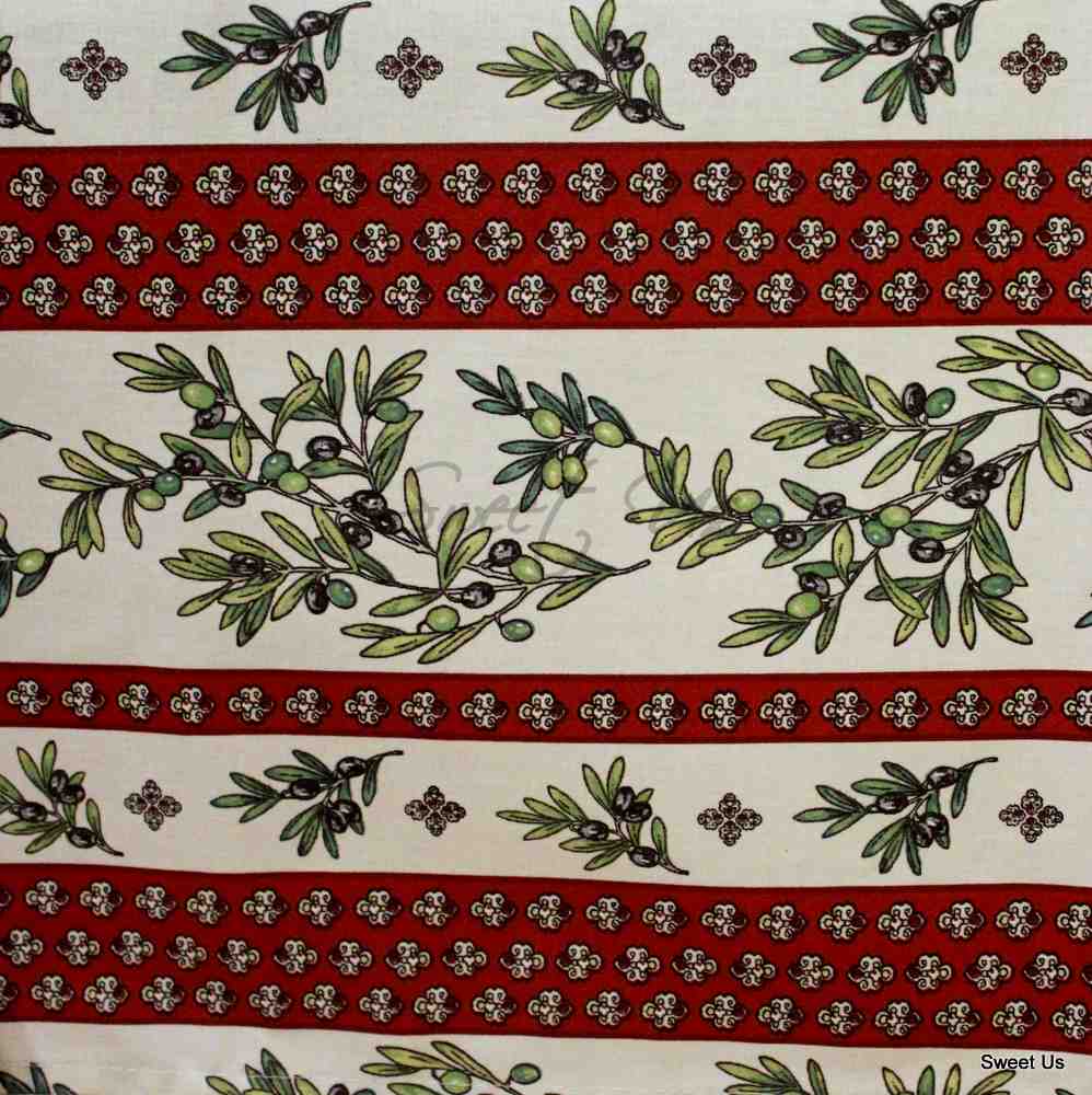 Wipeable Tablecloth Rectangle Spillproof French Acrylic Coated Fleur Oliviers