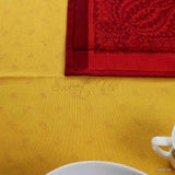 Wipeable Spill Resistant French Paisley Cotton Jacquard Tablecloth Rectangle