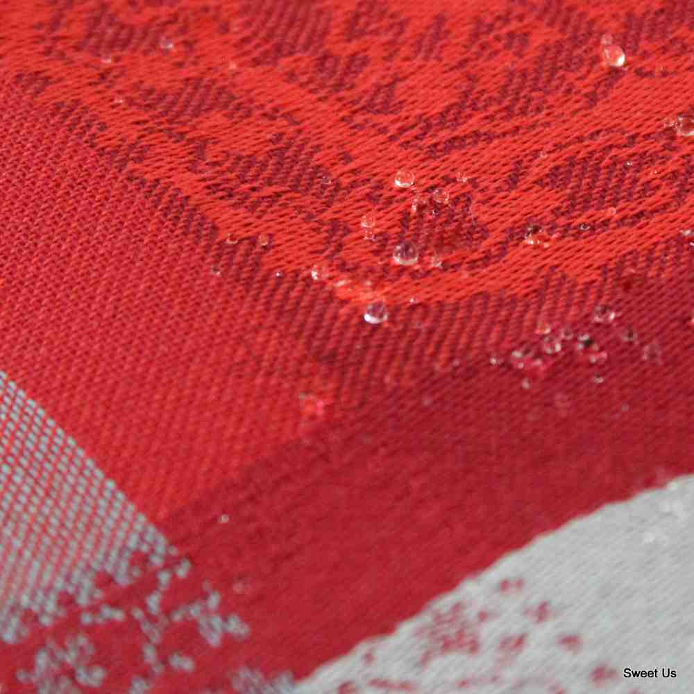 Wipeable Spill Resistant French Paisley Cotton Jacquard Tablecloth Rectangle